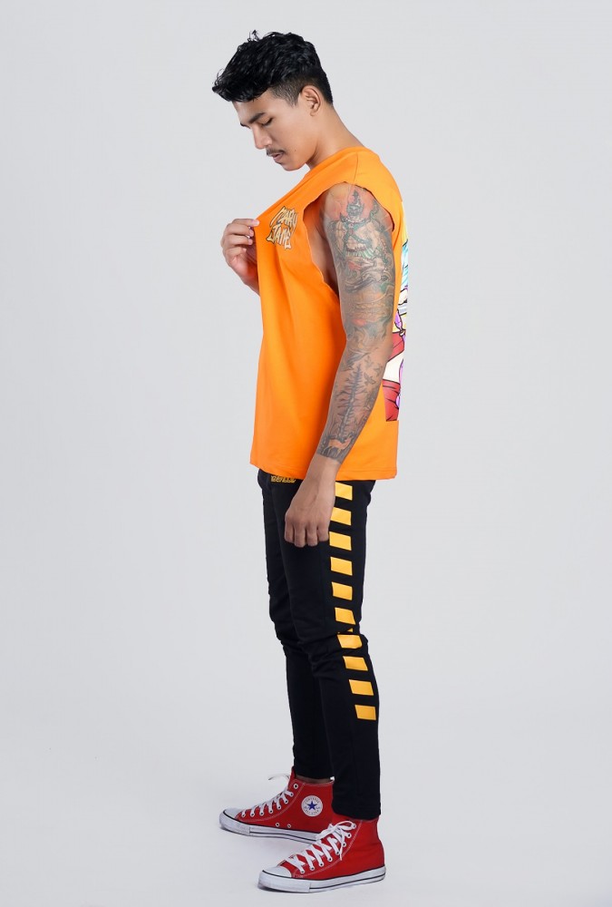 Long Sweat Pant With Yellow Sign (boy)